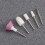 5St Slijpkoppen Wit Kit Voor Nail Art Tools 6