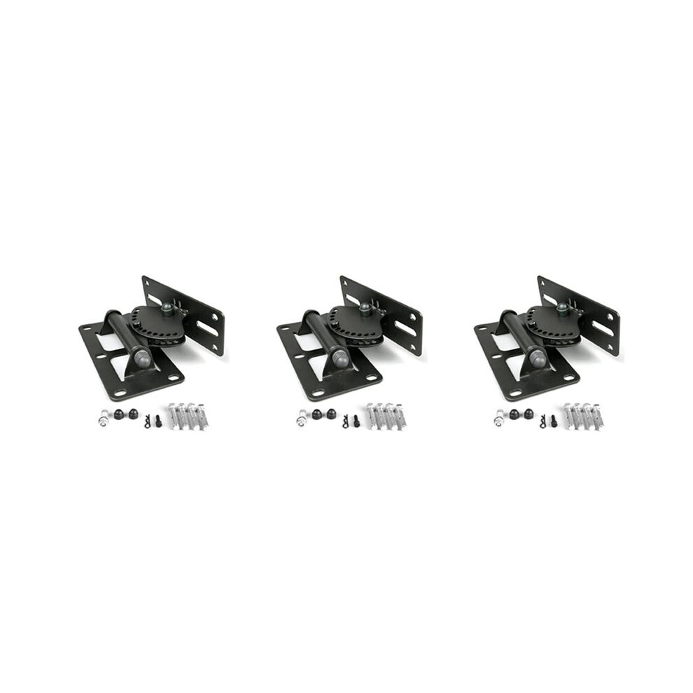 3X Strong Universal Surround Speaker Wall Mount Ceiling Bracket Loudspeaker Wall Mounted Holder Tilt Rotate 60Kg 132Lbs Black 6032404820568