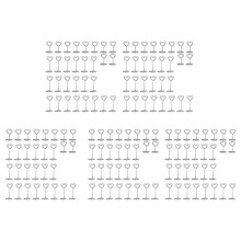 150 Pcs Card Holder Heart Shape Table Picture Stand Wire Tabletop Photo Holder Menu Clips Silver