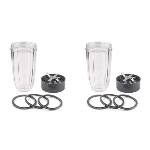 2X Replacement Parts 32 Oz Cup and Blade and Seal  Rubber Gaskets Replacement, Compatible for
