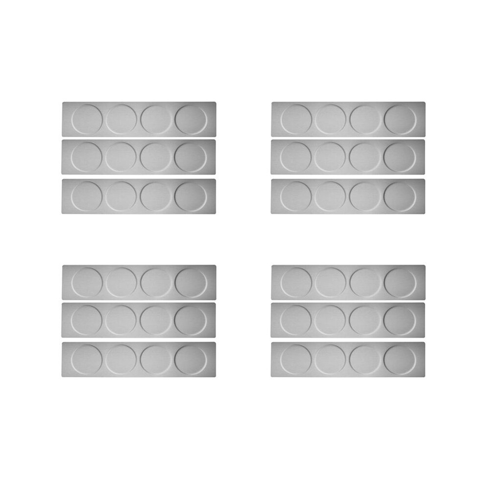 Semoic 12X Magnetic Spice Jars Rack Stainless Steel Spice Jars Wall Plate Base Wall Mounted Base For Magnetic Spice Tins