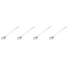 4X 10 inch Stainless Steel Tableware Long Handle Scoop Teaspoon