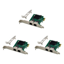 3X BCM5718 Gigabit Server Network Card PCI Express X1 Dual Port Network Adapter Card Compatible with WOL PXE VLAN