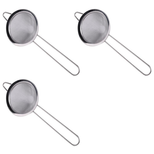 3X Cocktail Fine Strainer Stainless Steel Conical Mesh Strainer Professional Bar Tool