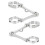 Motorcycle Universal Headlight Bracket Mount Clamp for 39mm-41mm Adjustable Headlight Mount Clamp Silver 1