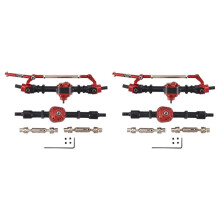 4X Eixo de Metal da Ponte Frontal e Traseira com Eixo de Transmissão para MN D90 D91 D96 D99S MN-90 MN99S 1/12 RC Car Upgrade Parts, 1