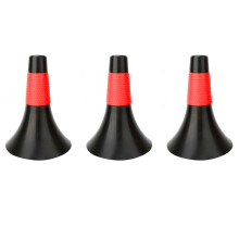 3X Football Training Cone Soccer Barrier Basketball Training Logo Outdoor Football Basketball Cones Black and Red