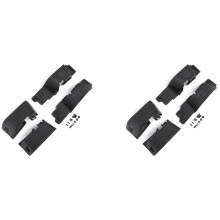 2X Black Plastic Front and Rear Mud Flaps for 1/10 RC Crawler Car Axial SCX10 II 90046 90047 Upgrade Parts