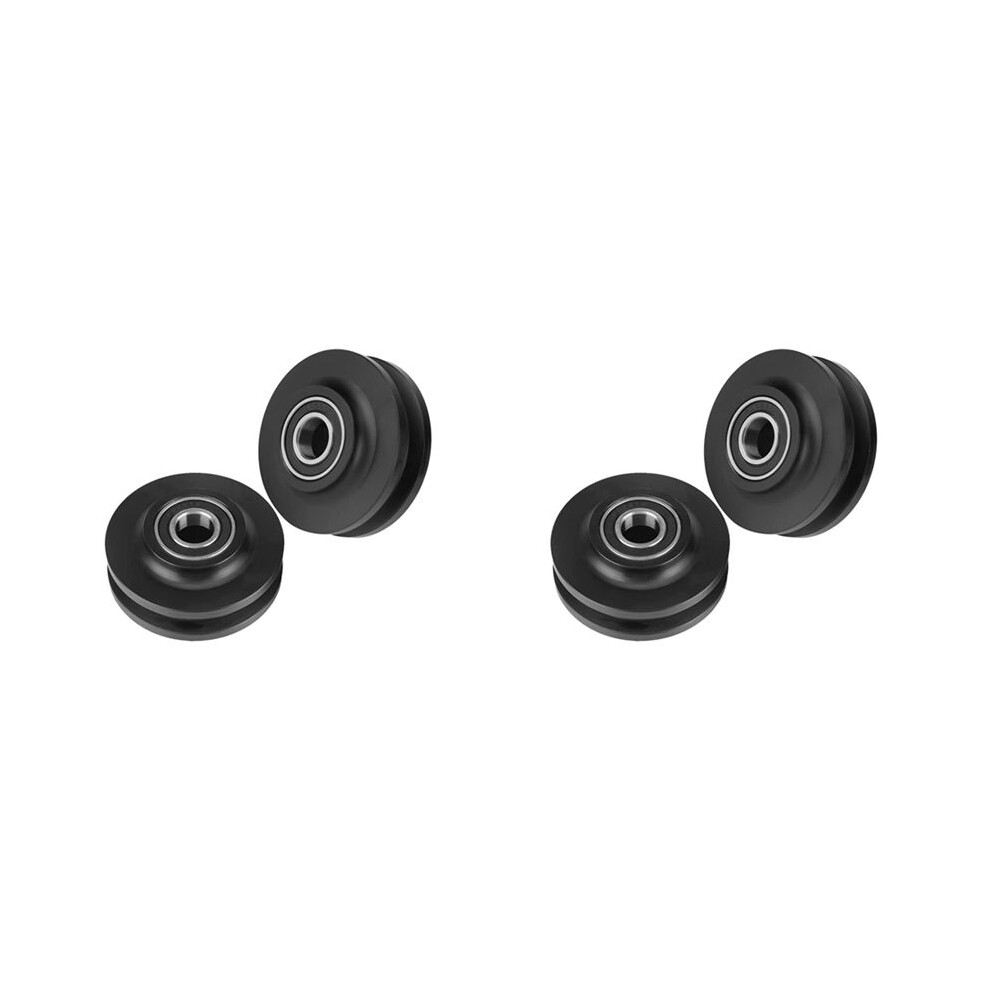 4Pcs Sliding Barn Door Wheel Heavy Duty Cabinet Window Pulley Roller Quiet Sliding Door Track Perfect For Diy Barn Door 6032310006087