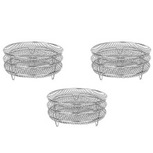 3X Friteuse à Air Trois Supports de Déshydrateur Empilables pour Gowise   Grille de Friteuse à Air En Acier Inoxydable Convient All 4.2 -