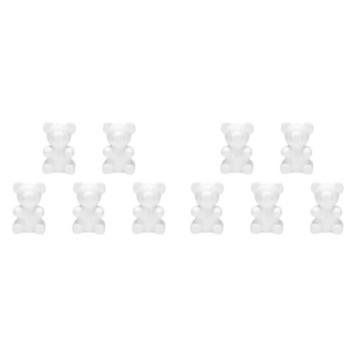 10Pcs Foam Modelling Polystyrene Foam New Polystyrene Christmas Xmas Decorations Tree Ornaments Bear 1 1