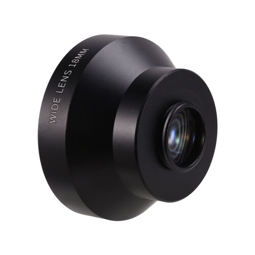 NEEWER HD 18mm Wide Angle Lens for - 100 View, 0.5X Magnification, for 17mm Threaded Clamp
