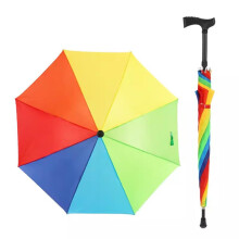 Walking Stick Umbrella 33 Inch Windproof Auto Open Long Handle Cane Umbrella for Men and Women Multicolor 84cm