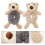 2Pièces Beige Ours Doux Élasticité Confort 2