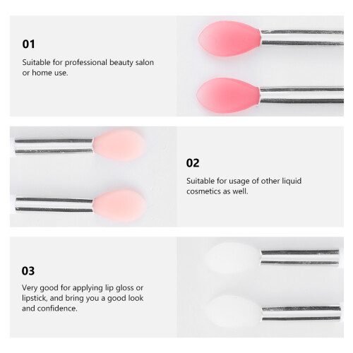 6 draagbare make-upborstels inclusief siliconen lippenborstel 2