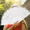 Handmade White Lace Fan Foldable Fan for Decorative Use 8