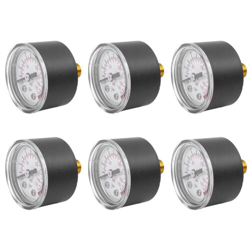 6X 0-12BAR 0-170PSI 10Mm Draad Gas Luchtpomp Manometer Compressor Manometer