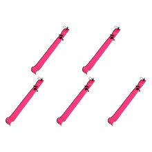 5pcs 1M Scuba Diving Inflatable SMB Surface Signal Buoy Visibility Float Signal Tube Sausage,Rose Red