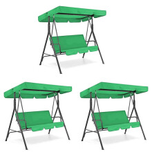 3X Canopy Swing Top Cover & Swing Cover, 3 Seater Patio Swing Chair Canopy Top Cover