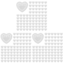 300pcs 4 Inch White Love Heart Paper Lace Doilies Doily for Cardmaking Scrapbooking