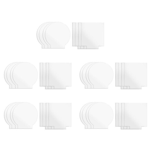 2mm Acrylic Sheet Clear Cast for Plexiglass with Double Sided Protective for LED Light Base Signs DIY Display 30 Pcs
