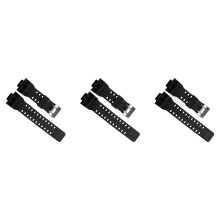 3X Natural Resin Replacement Watch Band Strap , for  GD120/GA-100/GA-110/GA-100C(Black)