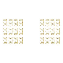 24 Pcs 3 Ring Book Rings Leaf Binders Office Book Rings Snap Split Hinged 20mm Inner Diameter Book Ring Gold