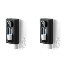 2X Mouthwash Dispenser for Bathroom, 18.26 Oz (540Ml) Touchless Auto Mouth Wash Dispenser with Magnetic Cups Black