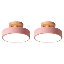 2X Ceiling Lights Modern LED Nordic Wood Lighting Fixture Indoor Luminaire Kitchen Living Bedroom Bathroom