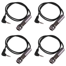 4X Guitar Pickup Cable Piezo Cable End Pin Jack Guitar Adapter Stereo Instrument Cable