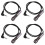 4X Guitar Pickup Cable Piezo Cable End Pin Jack Guitar Adapter Stereo Instrument Cable 1
