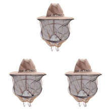 3 Pcs Anti Bee Hat Beehive Beekeeping Cowboy Hat Mosquito Bee Insect Net Face Protector Beekeeper Equipment