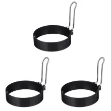 3X Molde Redondo para Fazer Panquecas de Ovo, Molde Circular Antiaderente, Ferramenta de Cozinha para Fritar McMuffin ou Moldar Ovos