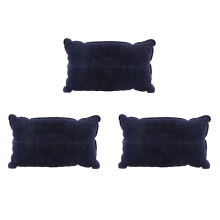 3X Double-Sided Flocking Pillow Inflatable Portable Foldable Pillow for Camping/ Traveling/ Office