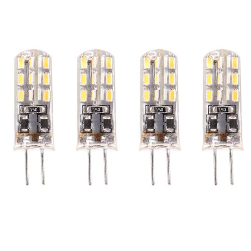 4X G4 Ampoule LED 1.5W 24 SMD 3014 Blanc Chaud 12V CC 1