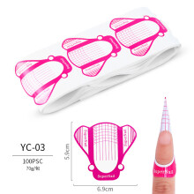 (YC03) 50pcs French Nail Stickers, Horseshoe & Rectangular Forms