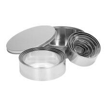 14-tlg. Edelstahl-Kuchringform-Set zum Backen, 275g