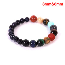 (8mm And 8mm) 8 Planets Yoga Bracelet for Men & Women