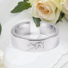 (Open Mouth Ring) Minimalist Retro Silver Open Ring Jewelry Gift