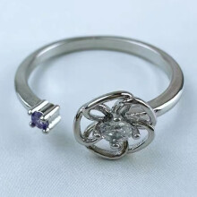 (Flower Ring) Minimalist Retro Silver Open Ring Jewelry Gift