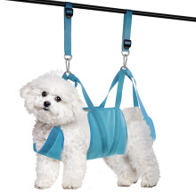 Pet Grooming Hammock for Large Dogs, Blue, with Clippers & Trimmers