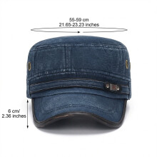 (Blue, Adjustable) Vintage Baumwoll-Bucket-Hat - Verstellbar Unisex