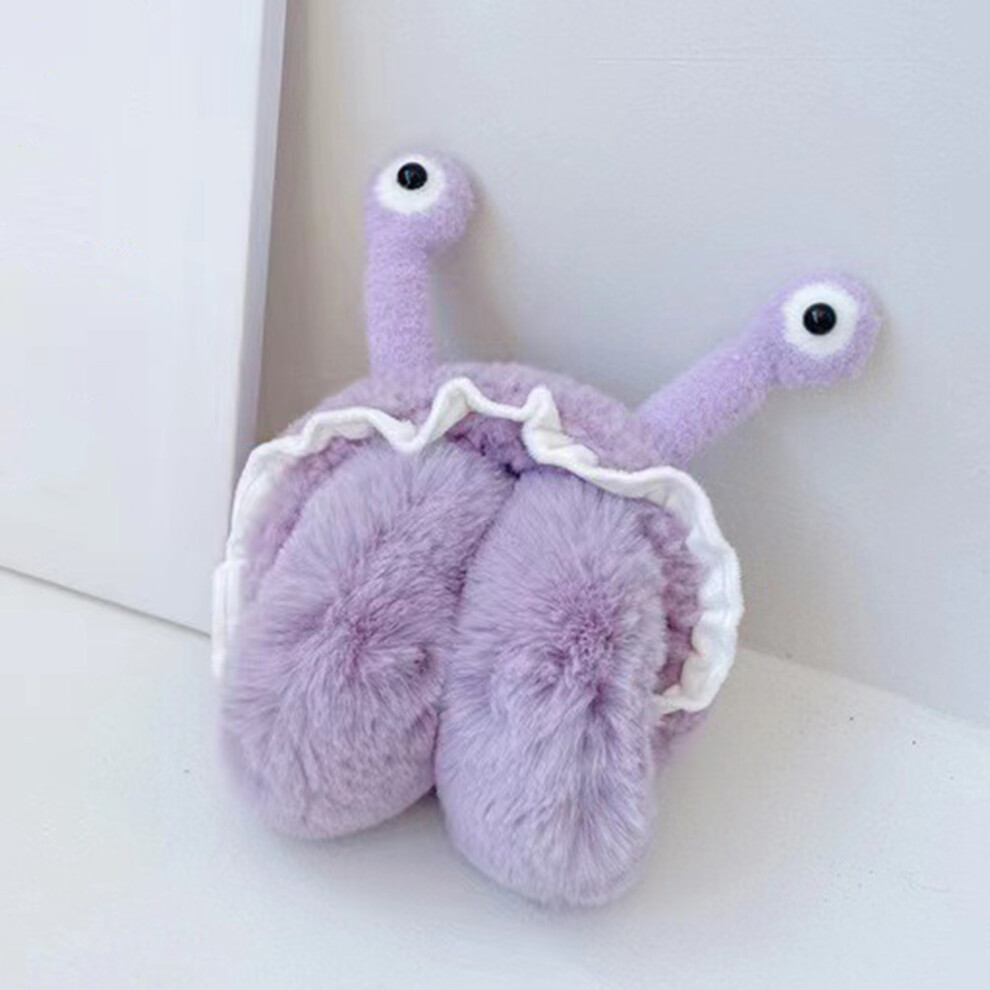Dachuang Beauty (Purple) Frog Earmuffs For Women - Soft & Warm Foldable Ear Warmers