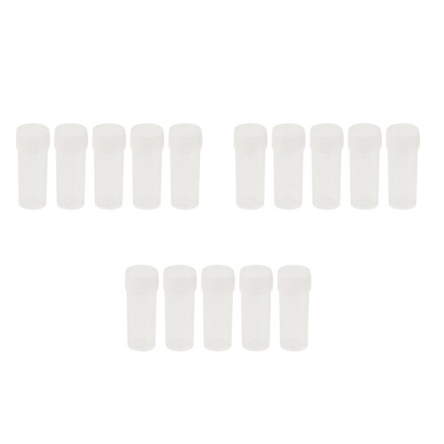 150X Plastprovflaska 5 Ml Provrör Lab Liten Flaska Förvaringsbehållare + Lock