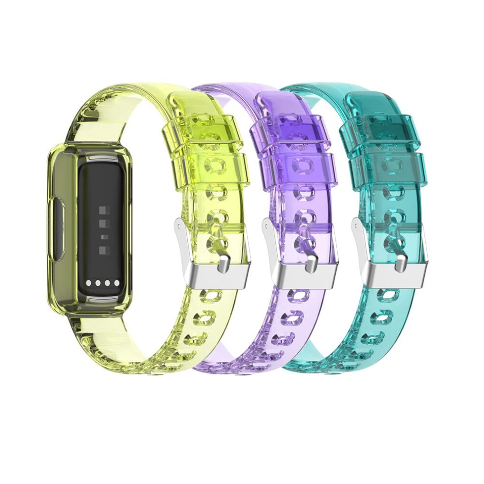Replacement Band 3 Pack Transparent Silicone Straps For Fitbit Luxe, Inspire, Inspire Hr, Ace Series 9771547313397