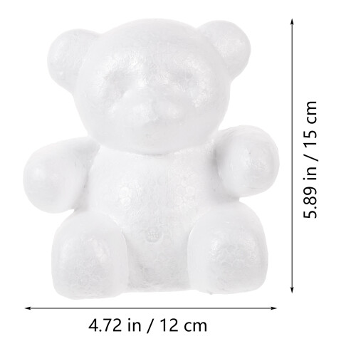 4 Pcs Foam Bear Model Polystrene Child Craft Mold Polystyrene Shapes 1