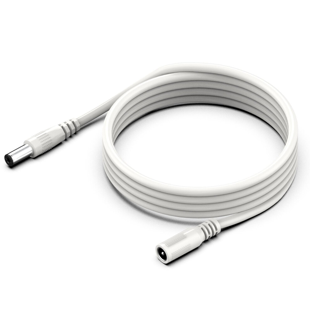 12V Power Extension Cable 5.5Mm X 2.1Mm Dc Cord 5M For Cctv Camera Led Strip Dvr System White 9771547313519