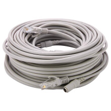 CCTV Extension Cable 20m for NVR System, 2.1mm 5.5mm Power and Video, Reliable Signal Transmission