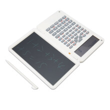 10-Digit Scientific Calculator with Notepad, Portable 150x90x15mm White