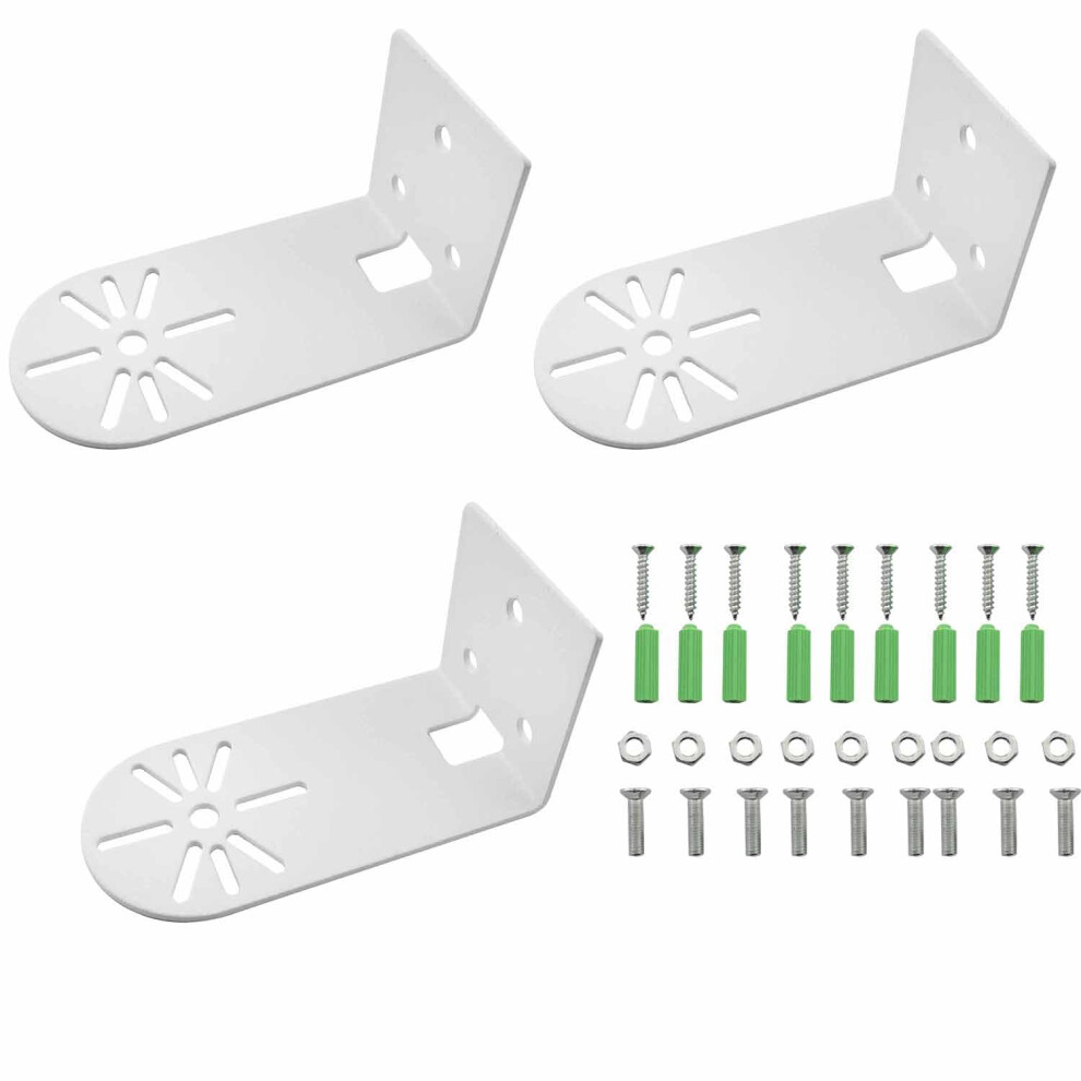 Wall Mount Bracket Set NoâDrill Easy Installation For Cameras Speakers And Wifi Routers 3Pcs White 9073542456483
